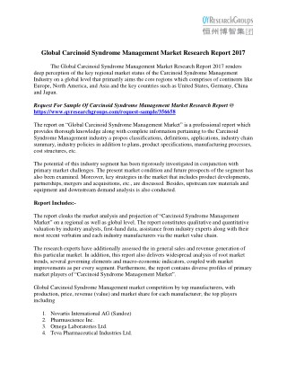 Carcinoid Syndrome Management Market Technology, Market Size, Regional Outlook, Competitive Strategies And Forecasts, 20