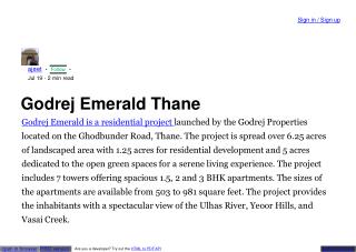 Godrej Emerald Thane