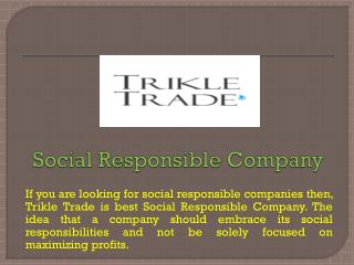 Social Responsible Company