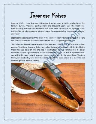 Japanese Knives