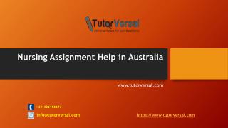 Nursing assignment help in Australia - Tutorversal