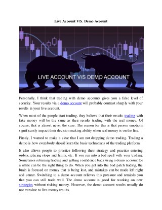 Live Account vs Demo Account