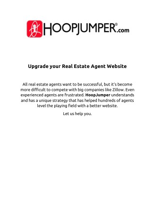 Upgrade your Real Estate Agent Website