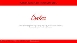 The global market for ceramic filters