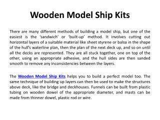 Wooden Model Ship Kits