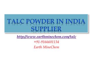Talc Powder in India Supplier