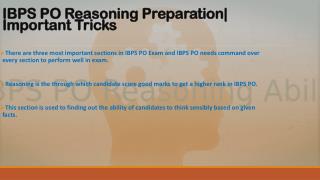 IBPS PO Reasoning Preparation | Important Tips