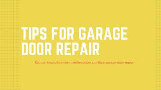 Tips for Garage Door Repair