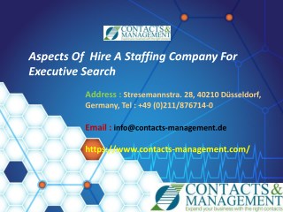 Aspects Of Hire A Staffing Company For Executive Search