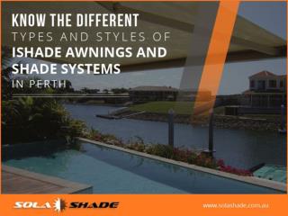 Different Types of iShade Awnings & Shade Systems