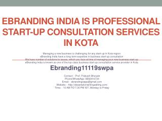 eBranding India is Professional Start-up Consultation Services in Kota