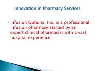 Innovation in Pharmacy Services