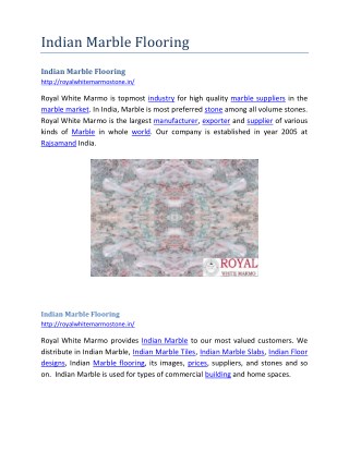 Indian Marble Flooring