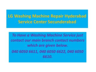 LG Washing Machine Repair Hyderabad Service Center Secunderabad