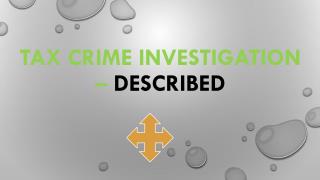 Tax Crime investigation – Described