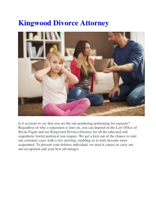 Kingwood Divorce Attorney