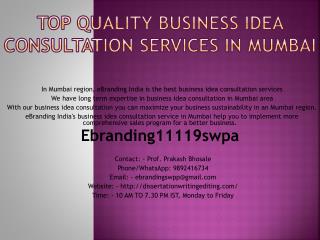 Top Quality Business Idea Consultation Services in Mumbai