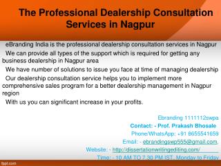 The Professional Dealership Consultation Services in Nagpur