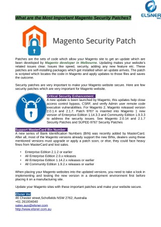 The Most Important Magento Security Patches