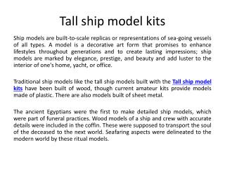 Tall ship model kits