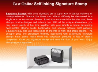 Best Online Self Inking Signature Stamp