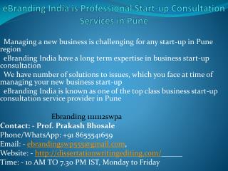 Professional Start-up Consultation Services in Pune
