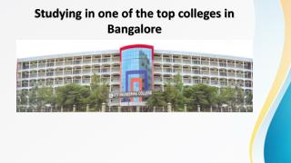 Studying in one of the top colleges in Bangalore