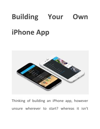 Building Your Own iPhone App