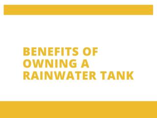 Benefits of Owning A Rainwater Tank