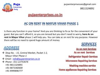 Ac on rent in Mayur Vihar phase 1