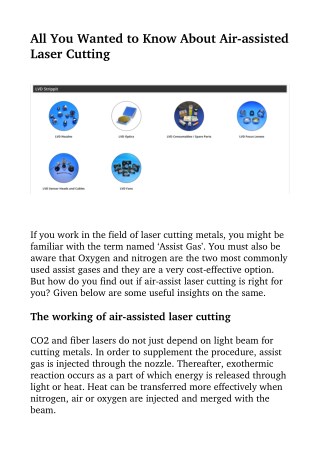 All You Wanted to Know About Air-assisted Laser Cutting