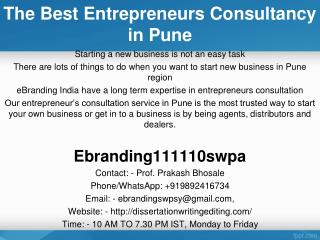 The Best Entrepreneurs Consultancy in Pune