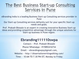 The Best Business Start-up Consulting Services in Pune