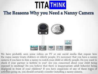 The Reasons Why you Need a Nanny Camera