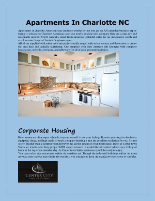 Apartments In Charlotte NC