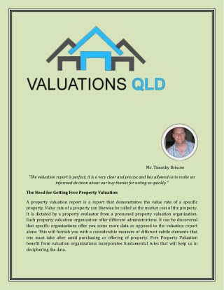 The Need for Getting Free Property Valuation