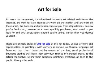 Art for sale