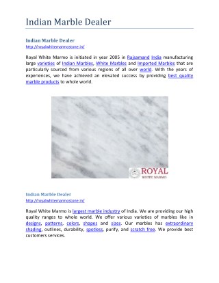 Indian Marble Dealer