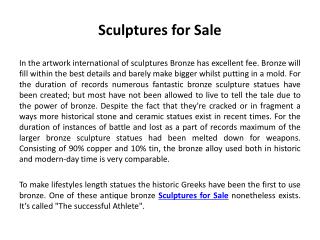 Sculptures for Sale