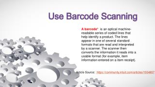 Use barcodes scanning