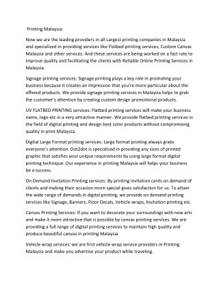 Dot2Dot | Printing Malaysia | Digital large format printing
