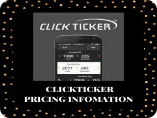 Clickticker pricing information