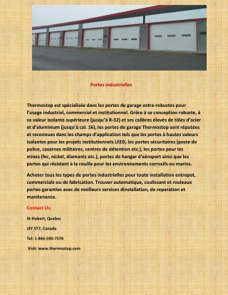 Portes industrielles