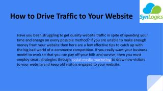 How to Drive Traffic to Your Website