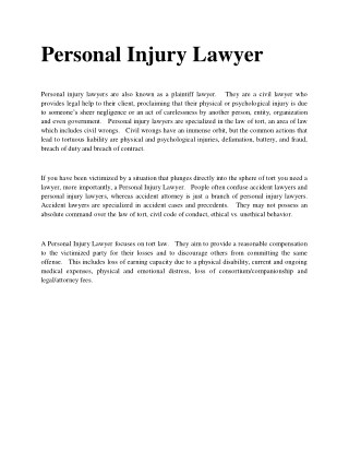 Personal injury lawyer