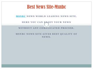 Best News Site-Msnbc