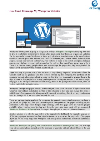 Rearrange Your Wordpress Website in Easy Way