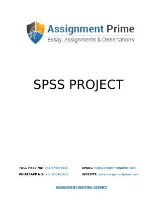 Assignment Prime Australia: Sample Report on SPSS