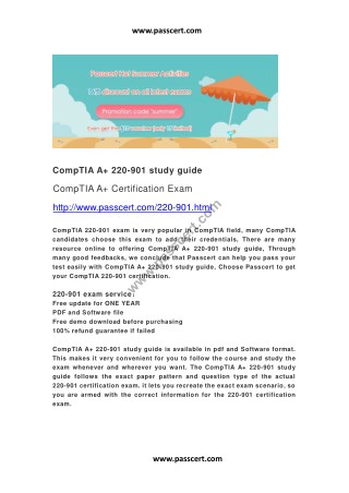 CompTIA A 220-901 study guide