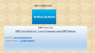 ERP users email list